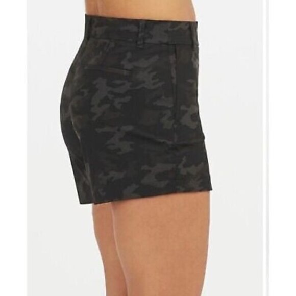NEW SPANX 6" SUNSHINE Pull On 4-Way Stretch SHORTS UPF 50 Black Camo - Picture 5 of 14
